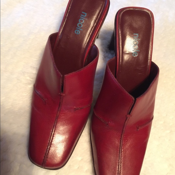 Nicole slide on shoes 5.5 🎉New Burgundy Ladies - Picture 3 of 4